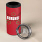 Custom Burundi Football 4 in 1 Can Cooler Tumbler Go Intamba Go