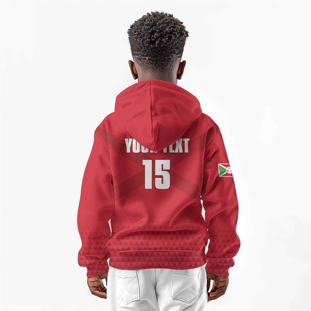 Custom Burundi Football Kid Hoodie Go Intamba Go