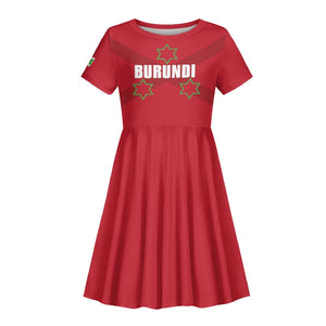 Custom Burundi Football Kid Short Sleeve Dress Go Intamba Go
