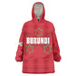 Custom Burundi Football Kid Wearable Blanket Hoodie Go Intamba Go