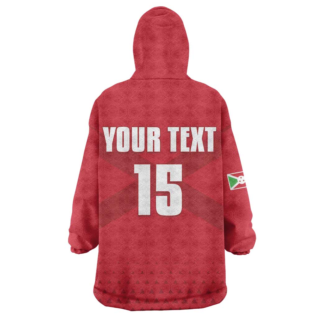 Custom Burundi Football Kid Wearable Blanket Hoodie Go Intamba Go