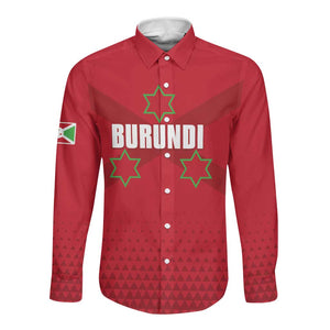 Custom Burundi Football Long Sleeve Button Shirt Go Intamba Go