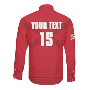 Custom Burundi Football Long Sleeve Button Shirt Go Intamba Go