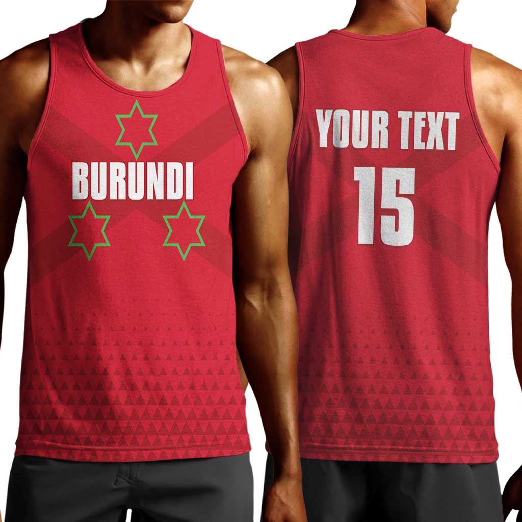 Custom Burundi Football Men Tank Top Go Intamba Go
