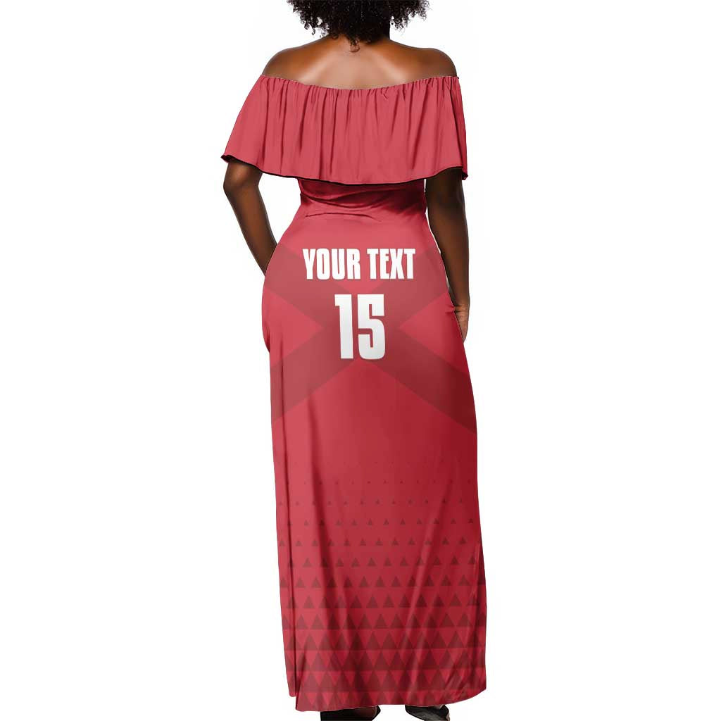 Custom Burundi Football Off Shoulder Maxi Dress Go Intamba Go