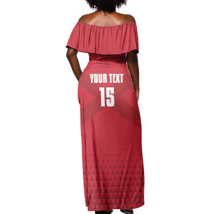 Custom Burundi Football Off Shoulder Maxi Dress Go Intamba Go