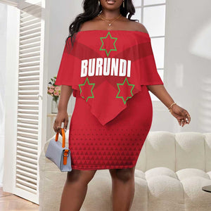 Custom Burundi Football Off Shoulder Short Dress Go Intamba Go