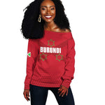 Custom Burundi Football Off Shoulder Sweater Go Intamba Go