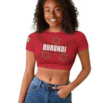 Custom Burundi Football Raglan Cropped T shirt Go Intamba Go