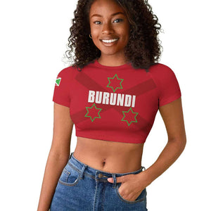 Custom Burundi Football Raglan Cropped T shirt Go Intamba Go
