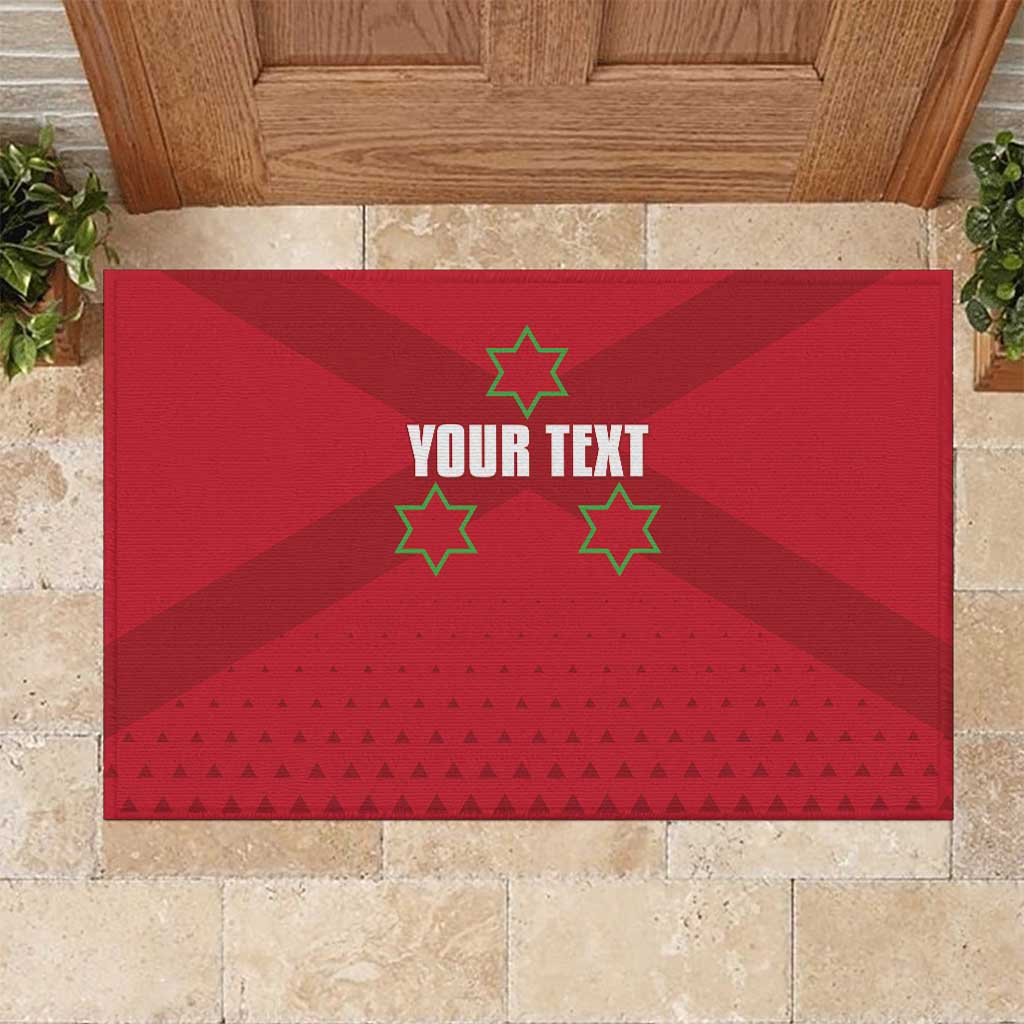 Custom Burundi Football Rubber Doormat Go Intamba Go