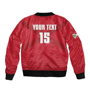 Custom Burundi Football Sleeve Zip Bomber Jacket Go Intamba Go