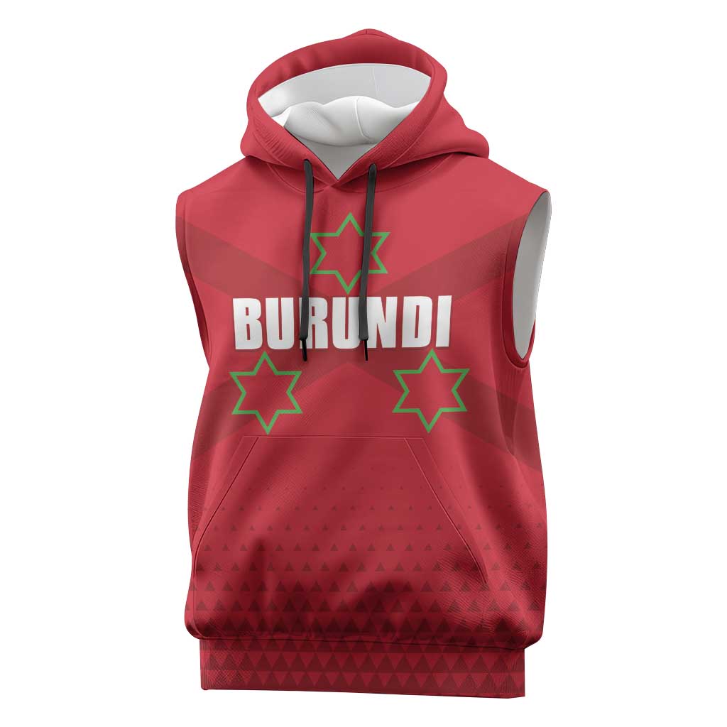 Custom Burundi Football Sleeveless Hoodie Go Intamba Go - African Pride