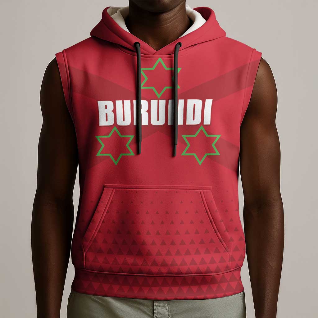 Custom Burundi Football Sleeveless Hoodie Go Intamba Go - African Pride