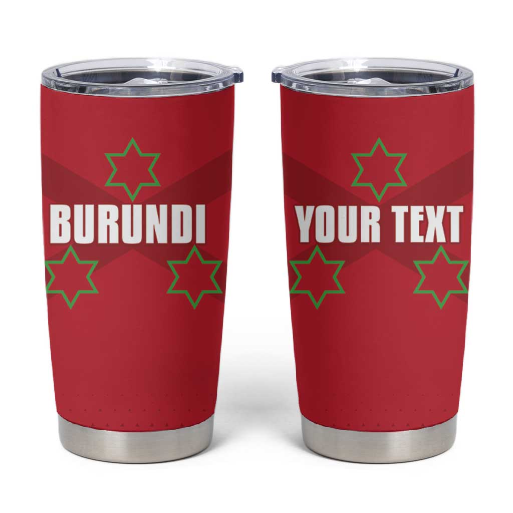Custom Burundi Football Tumbler Cup Go Intamba Go