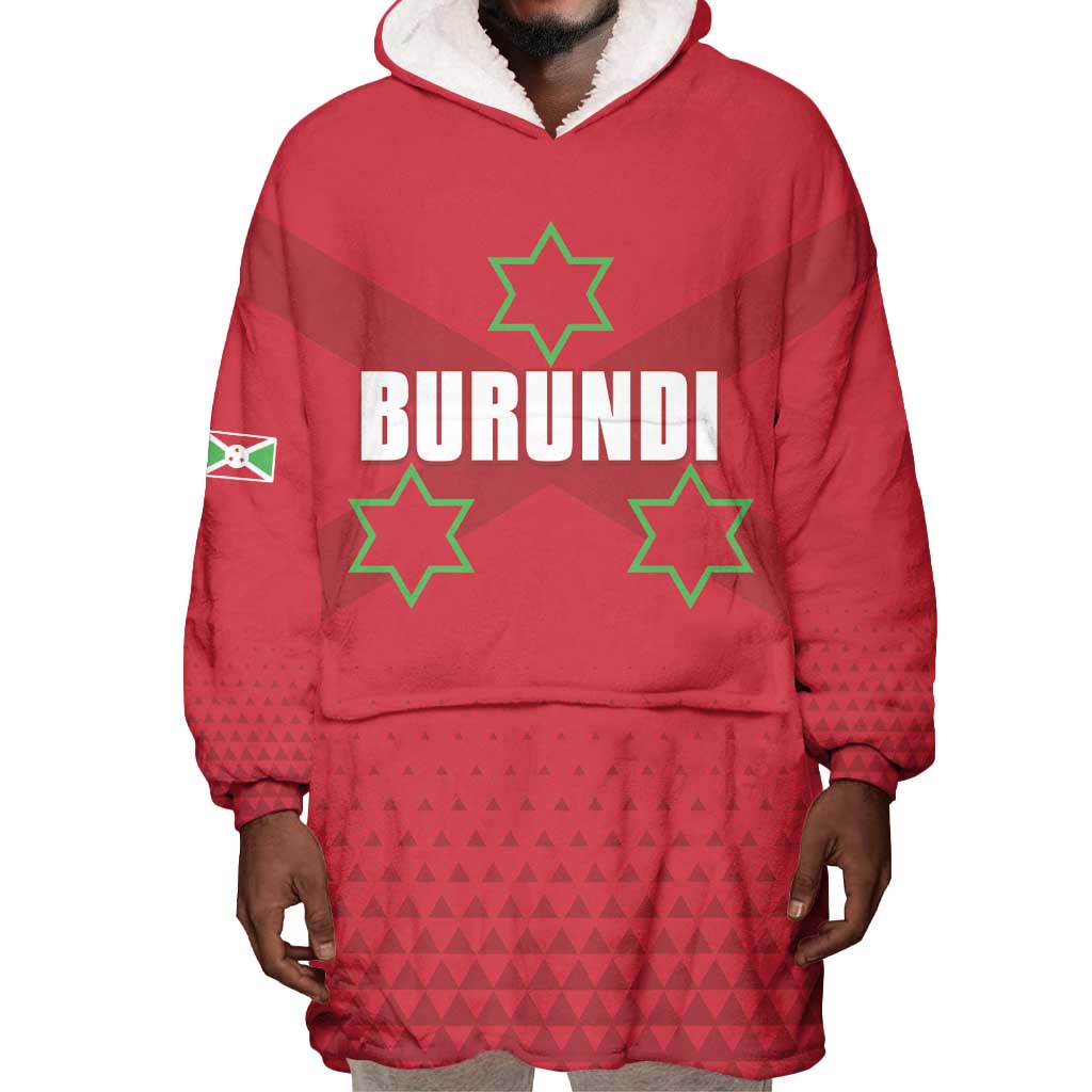 Custom Burundi Football Wearable Blanket Hoodie Go Intamba Go