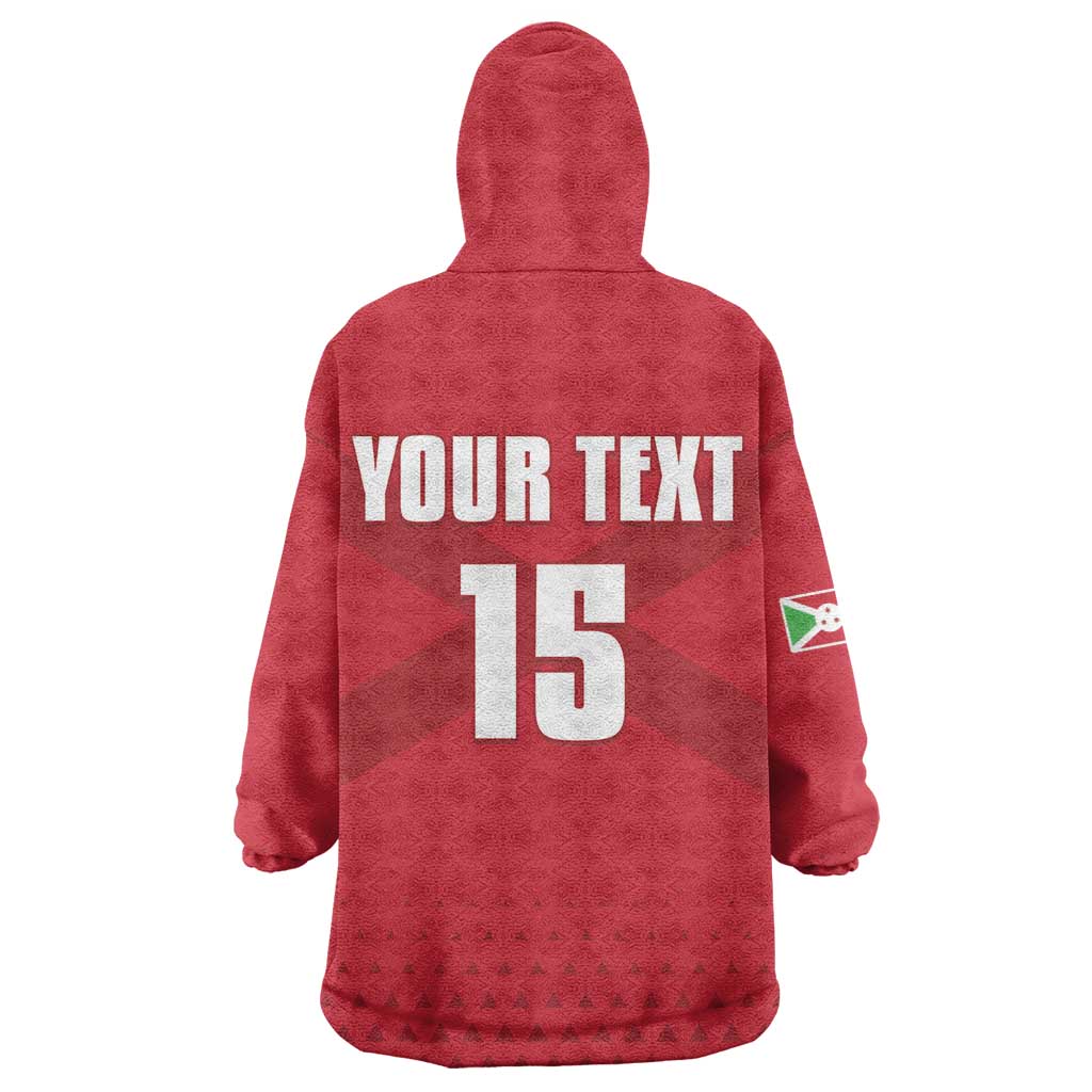 Custom Burundi Football Wearable Blanket Hoodie Go Intamba Go