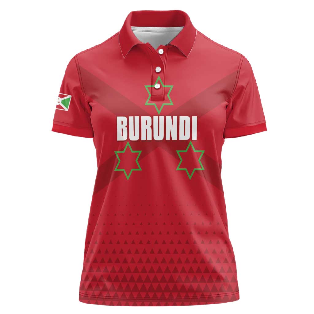Custom Burundi Football Women Polo Shirt Go Intamba Go