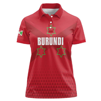 Custom Burundi Football Women Polo Shirt Go Intamba Go