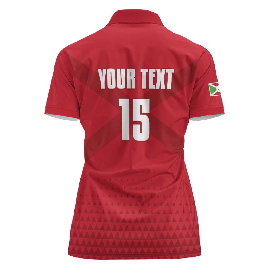 Custom Burundi Football Women Polo Shirt Go Intamba Go