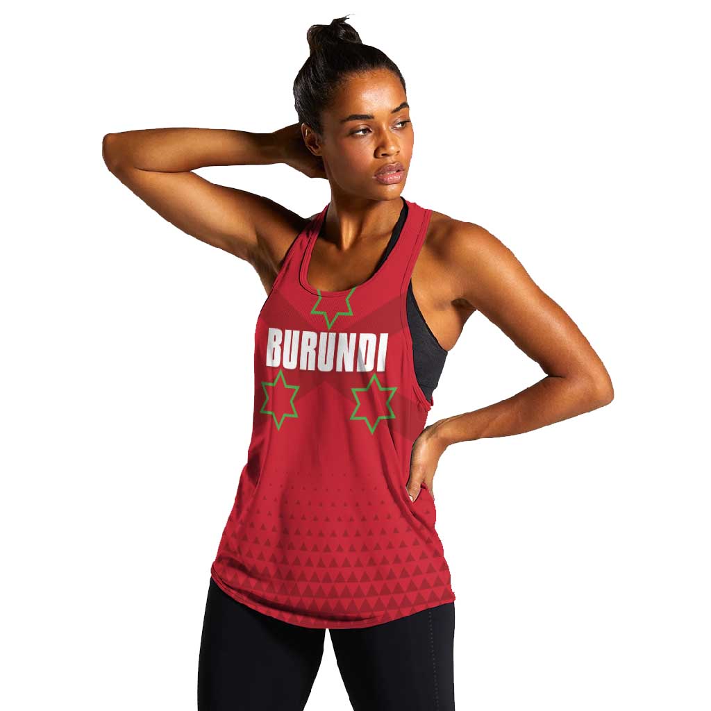 Custom Burundi Football Women Racerback Tank Go Intamba Go