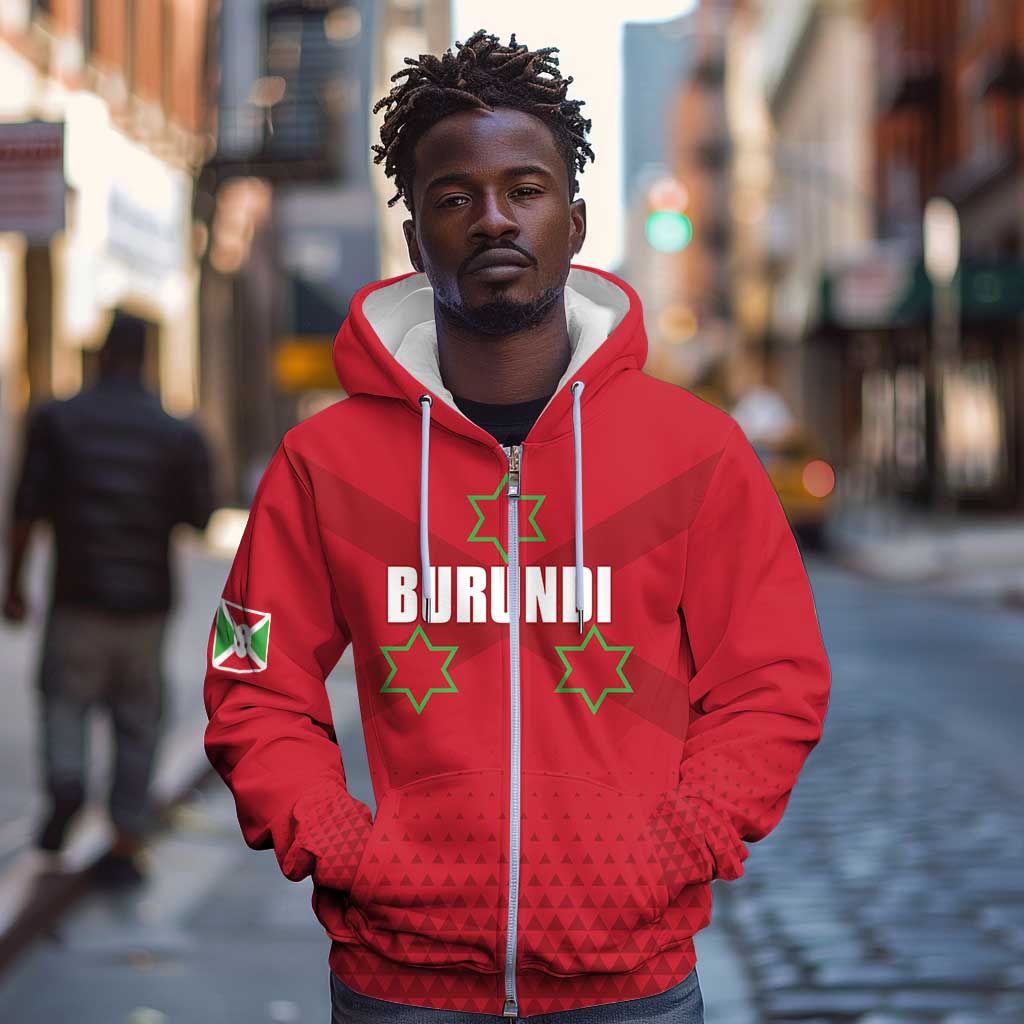Custom Burundi Football Zip Hoodie Go Intamba Go