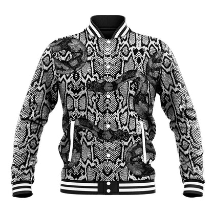 Snake African Skin Animals Pattern Baseball Jacket