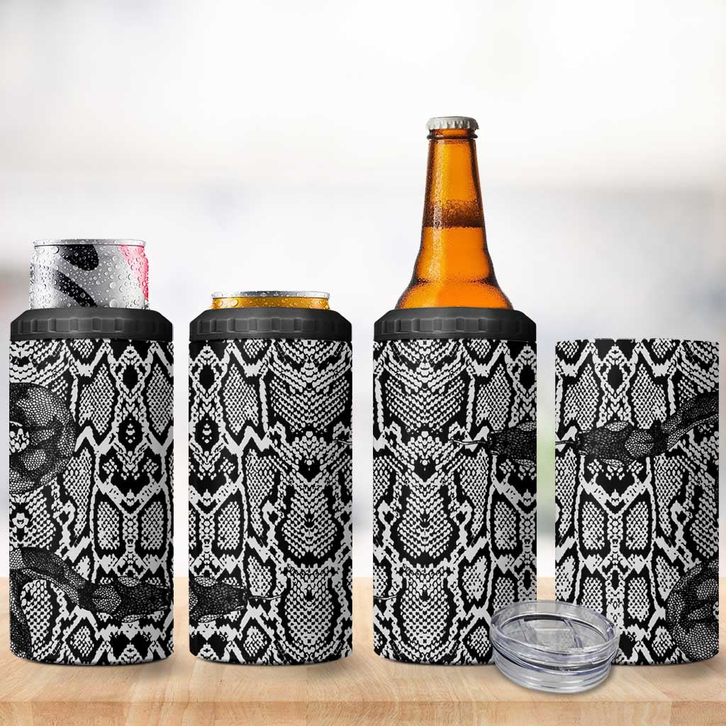 Snake African Skin Animals Pattern 4 in 1 Can Cooler Tumbler