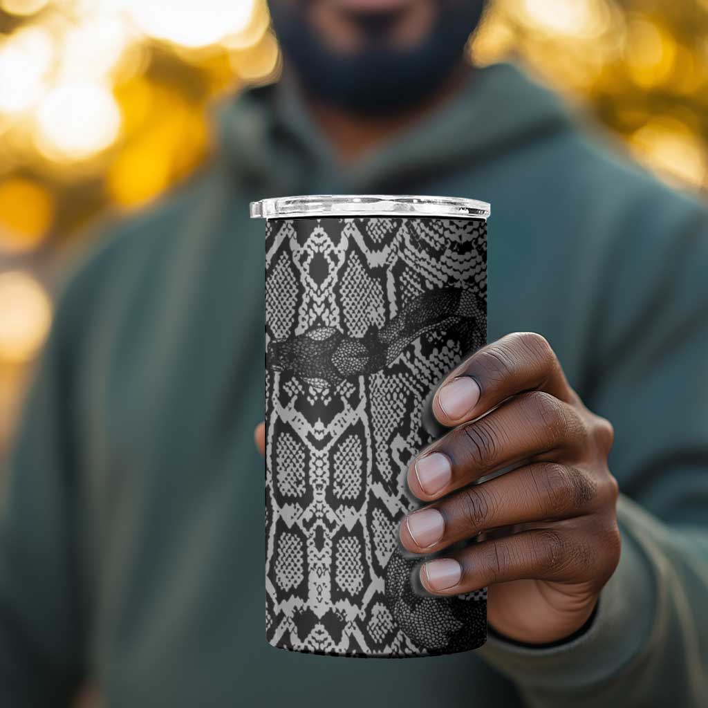 Snake African Skin Animals Pattern 4 in 1 Can Cooler Tumbler