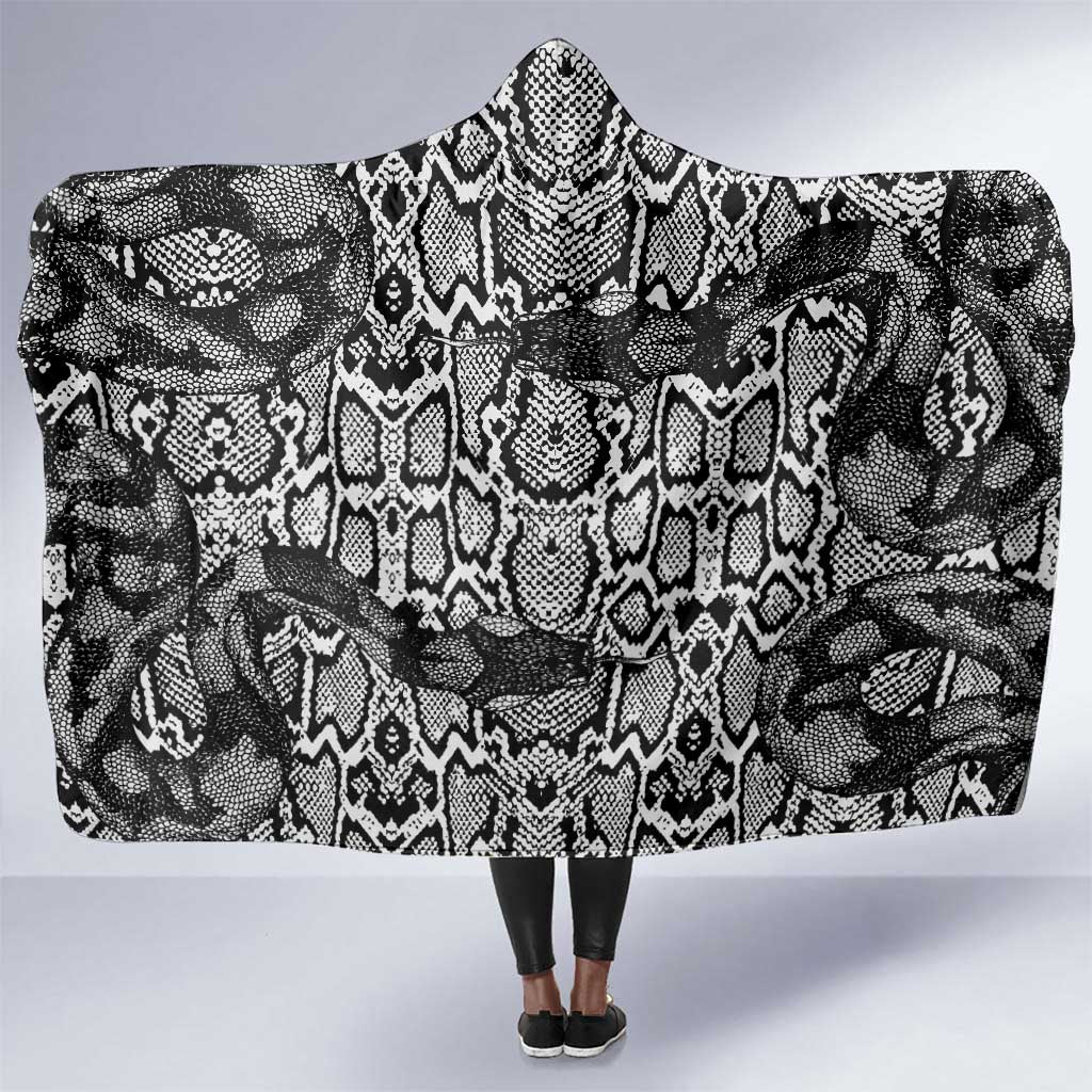 Snake African Skin Animals Pattern Hooded Blanket
