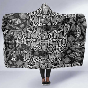 Snake African Skin Animals Pattern Hooded Blanket