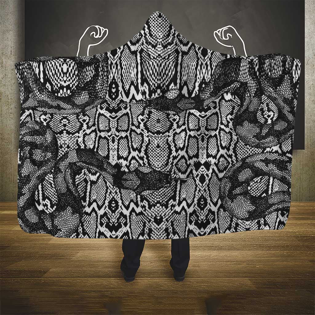 Snake African Skin Animals Pattern Hooded Blanket