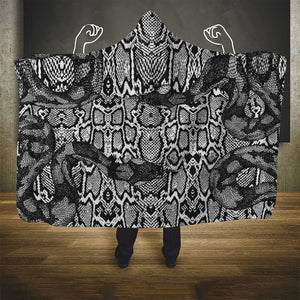 Snake African Skin Animals Pattern Hooded Blanket