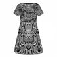 Snake African Skin Animals Pattern Kid Short Sleeve Dress
