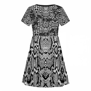 Snake African Skin Animals Pattern Kid Short Sleeve Dress