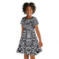 Snake African Skin Animals Pattern Kid Short Sleeve Dress