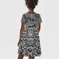 Snake African Skin Animals Pattern Kid Short Sleeve Dress
