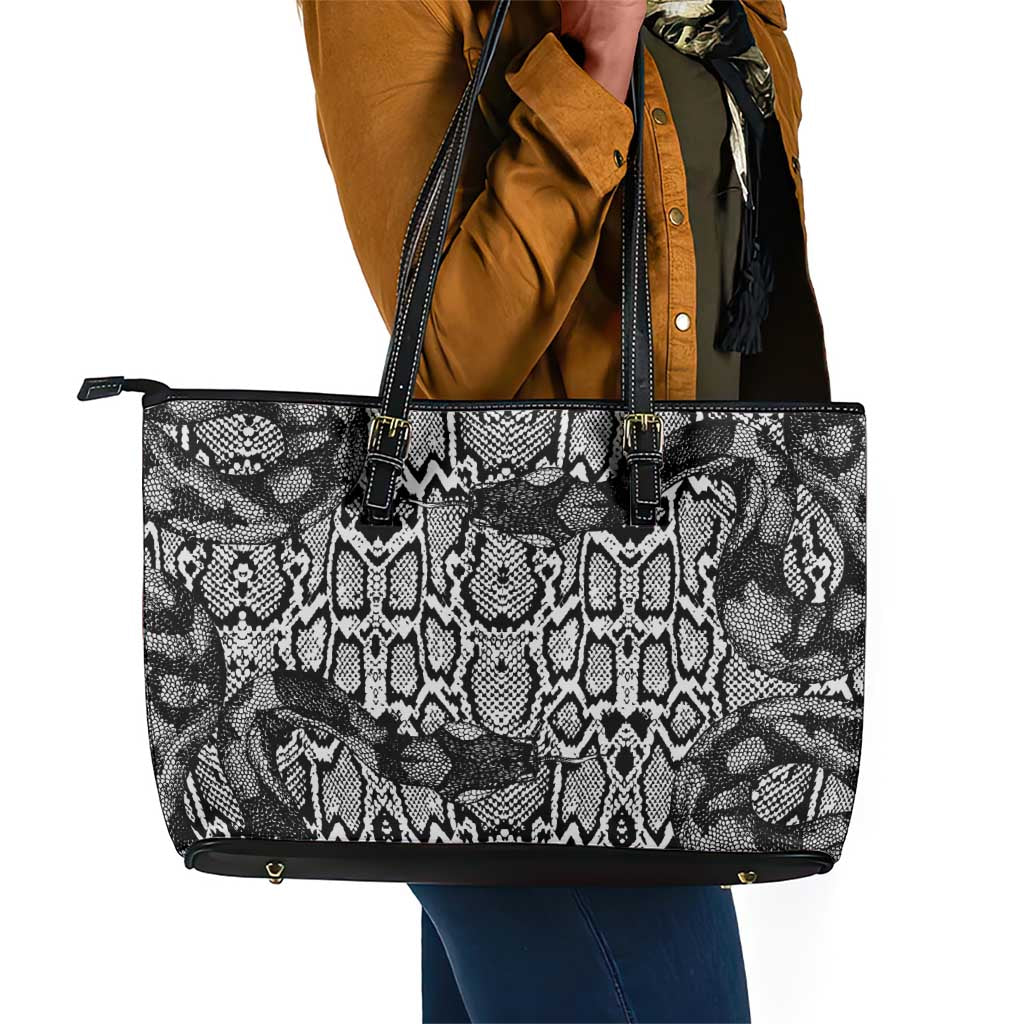 Snake African Skin Animals Pattern Leather Tote Bag
