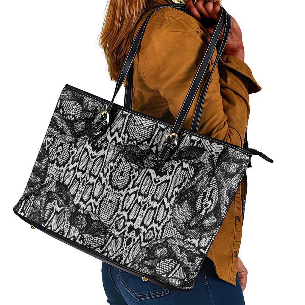 Snake African Skin Animals Pattern Leather Tote Bag
