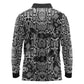 Snake African Skin Animals Pattern Long Sleeve Polo Shirt