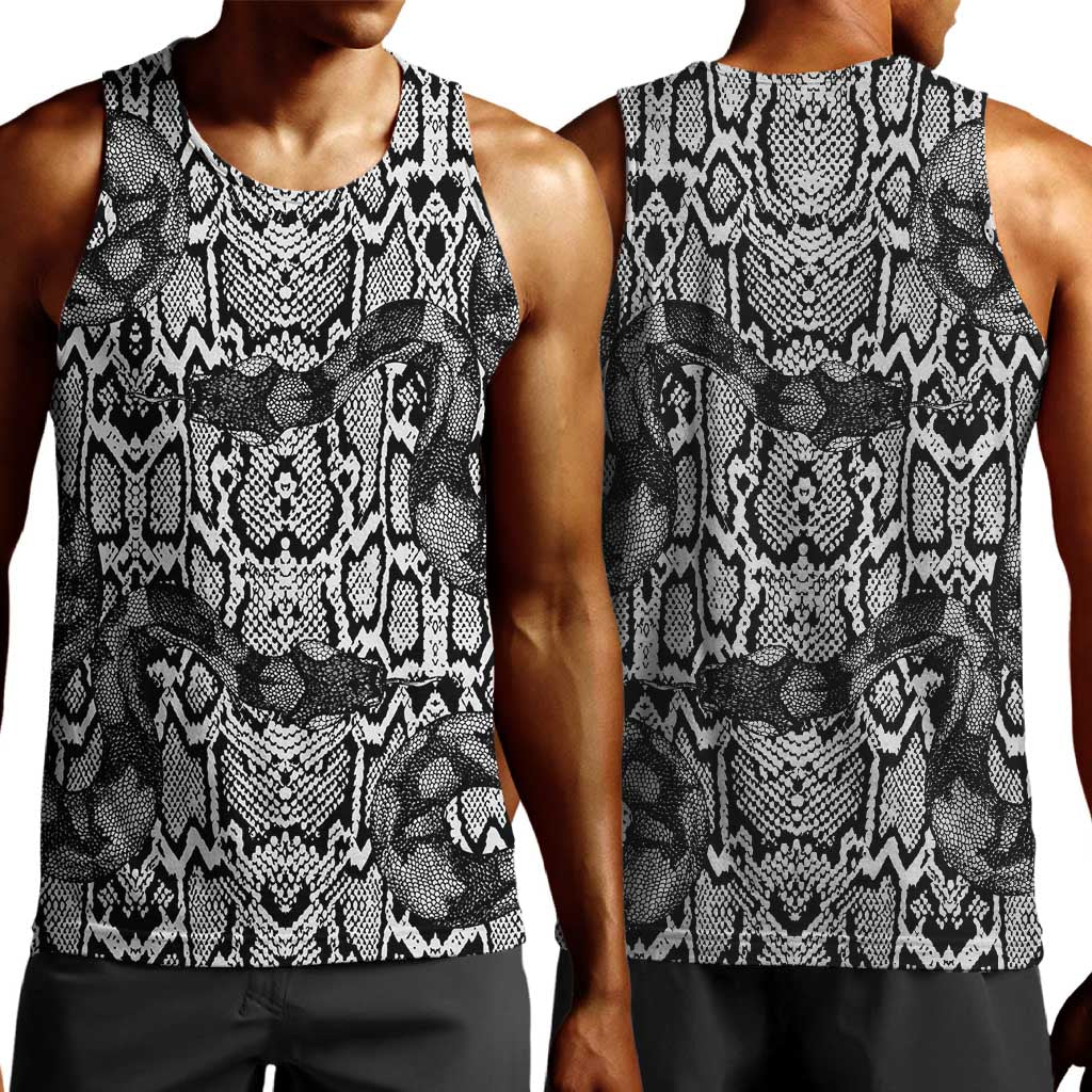 Snake African Skin Animals Pattern Men Tank Top