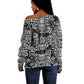 Snake African Skin Animals Pattern Off Shoulder Sweater