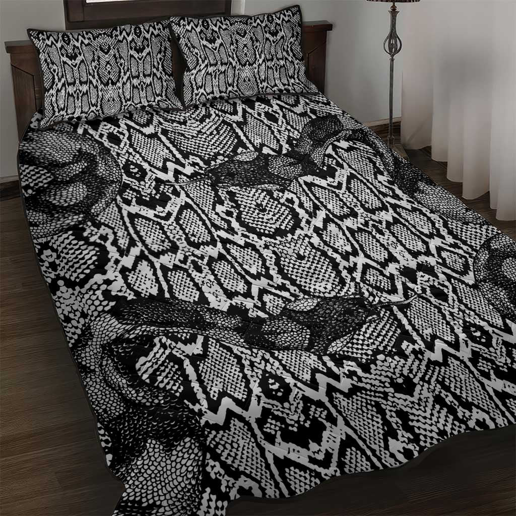 Snake African Skin Animals Pattern Quilt Bed Set