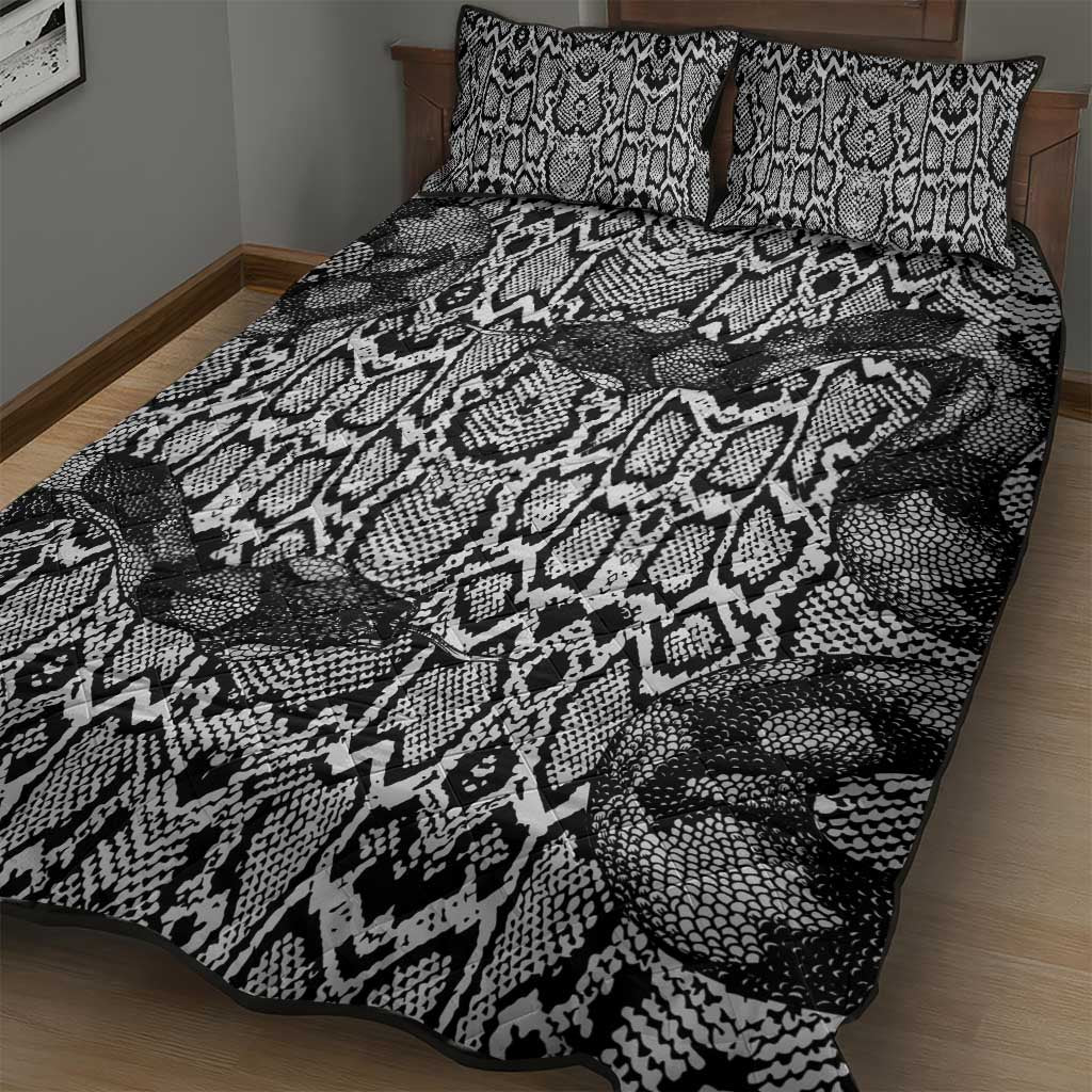 Snake African Skin Animals Pattern Quilt Bed Set