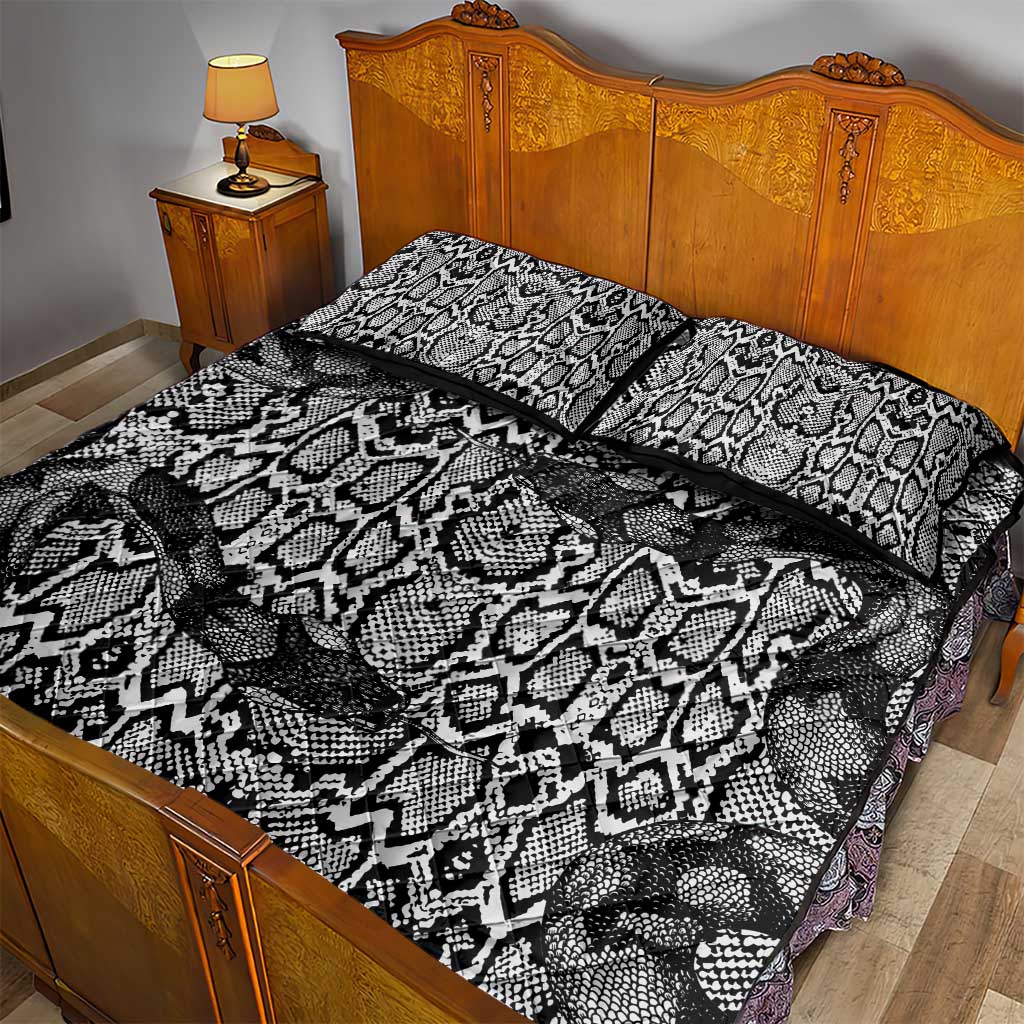 Snake African Skin Animals Pattern Quilt Bed Set