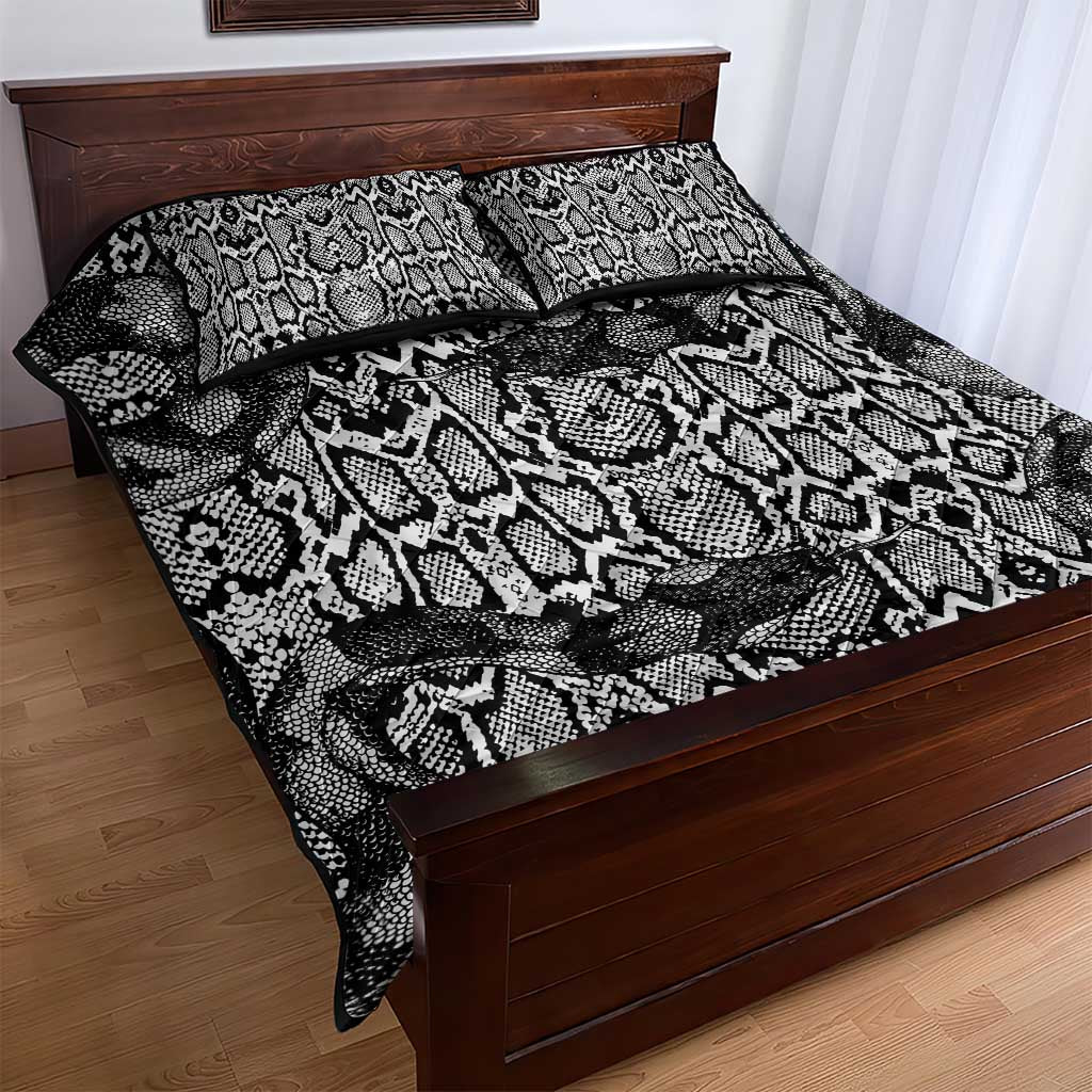 Snake African Skin Animals Pattern Quilt Bed Set