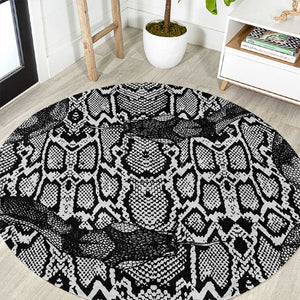 Snake African Skin Animals Pattern Round Carpet