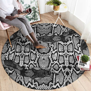 Snake African Skin Animals Pattern Round Carpet