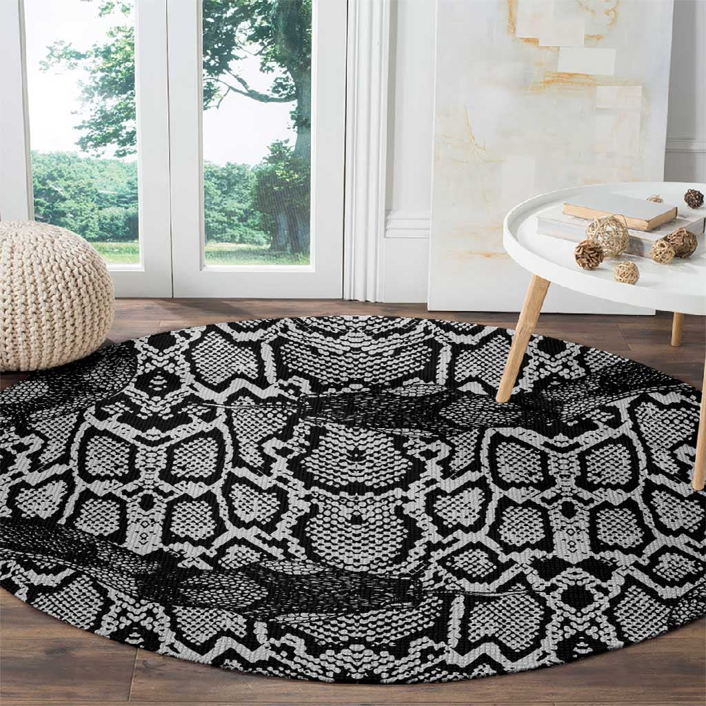 Snake African Skin Animals Pattern Round Carpet