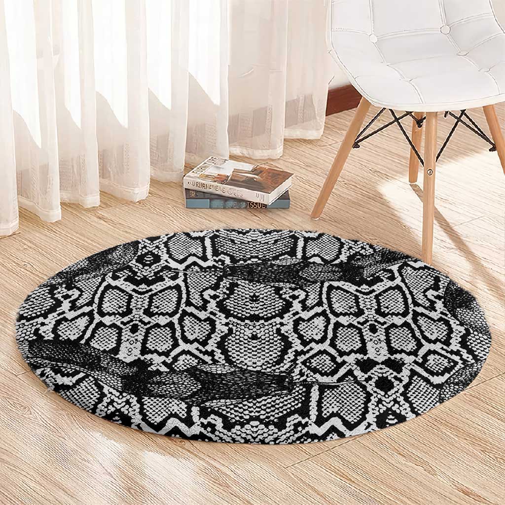 Snake African Skin Animals Pattern Round Carpet